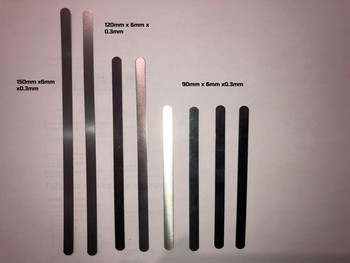 TRIPPING SPRING SET- 4 x 90mm, 2 x 120mm, 2 x 150mm
All 6mm wide and 0.3mm Thickness
